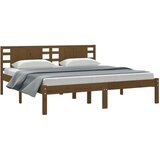  Posteljni okvir medeno rjav iz trdne borovine 200x200 cm, (20643326) | Shoptok.si