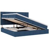  LED krevet za pohranu s madracem Plava 200 x 200 cm Tkanina | shoptok.hr