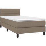  s oprugama i madracem smeđesivi 90x190 cm od tkanine | shoptok.hr