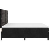 Box Spring Krevet s Madracem Crni 200x200 cm Baršun | shoptok.hr