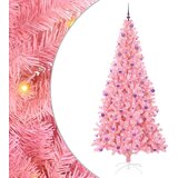 vidaXL Božićno drvce s 300 LED svjetlima Ružičasta 240 cm PVC | shoptok.hr