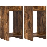  Stalak za biljke s policom 2 pcs Dimljeni Hrast 30 x 30 x 60 cm | shoptok.hr