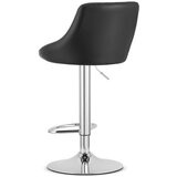 KAST okretna stolica od crne eko kože s kromiranom bazom x 2 | shoptok.hr