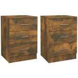 Maison Chic Dvo delni komplet Nočne omarice - Nočne mize dimljeni hrast 38x35x56 cm konstruiran les, (21688370) Cene