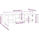 vidaXL TV ormarić boja betona 150 x 30 x 50 cm od konstruiranog drva | shoptok.hr