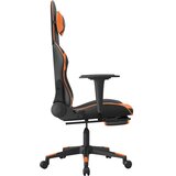  Gaming stol z oporo za noge črno in oranžno umetno usnje, (21152265) | Shoptok.si
