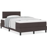 Box Spring Krevet s madracem Tamnosmeđi 120x190 cm Tkanina | shoptok.hr