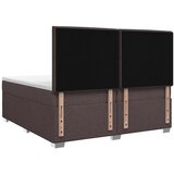  Boxspring krevet s madracem Tamno smeđa 200 x 200 cm Tkanina - Tamno smeđa 200 x 200 cm Dizajn linija | shoptok.hr
