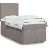  Krevet s oprugama i madracem smeđesivi 90x200 cm od tkanine | shoptok.hr