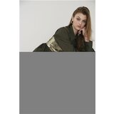 Mona ženska maslinasto zelena košulja širokih rukava 52150201-0