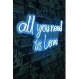 Wallity Dekorativna plastična LED rasveta All You Need is Love Blue | ePonuda.com