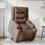  Naslonjač na podizanje od tkanine smeđi | shoptok.hr