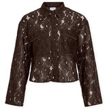 Vila Topi & Bluze Tonato Shirt - Coffee Bean Kostanjeva Cene