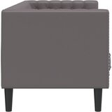  Fotelja Chesterfield 3-sjed, siva umjetna koža | Eponuda.com