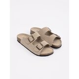 GOODIN Women's leather flip-flops beige | shoptok.hr