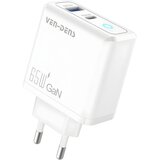 Type C + USB Hiter polnilec Potovalni adapter - Bela KP34855 Cene