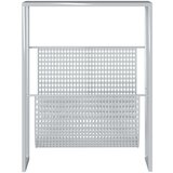 vidaXL Stojalo za revije srebrno 35x15x45 cm jeklo | Shoptok.si