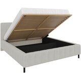 CARRYHOME OBLAZINJENA POSTELJA 140 cm x 200 cm , tekstil bež | Shoptok.si