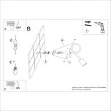  Sollux SL.1473 - Zidna lampa EMBER 1xE27/15W/230V bela/bež/buk | Eponuda.com