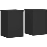 Furnova Stojalo za rastline 2 kosa črno 25x25x35 cm inženirski les, (21921650) | Shoptok.si