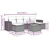 vidaXL 7-dijelni set vrtnih sofa sivi od poliratana | shoptok.hr