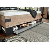 Time postelja 200 cm x 180 cm , leseni material barve grafita, barve smreke | Shoptok.si