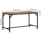 vidaXL Jedilna miza 140x70x75 cm Masivni les Grobo mango | Shoptok.si