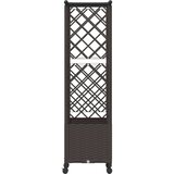  Povišeni krevet s mrežom i krovom Smeđa 124,5 x 40 x 142 cm PP | shoptok.hr