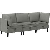  Set namještaja za dnevni boravak 3 pcs Tamnosiva Tkanina | shoptok.hr