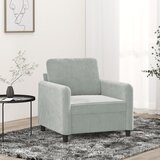 vidaXL Fotelja svjetlosiva 60 cm baršunasta Cijene