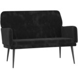 The Living Store Klop črna 108x79x79 cm žamet - Klop, (21494901) | Shoptok.si