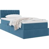  s od storage s uzglavljem Tamno plava 90 x 200 cm Baršun | shoptok.hr