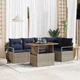  Komplet za jedilnico v vrtu 6 pcs Siva in mornarsko modra, (5000135776) | Shoptok.si