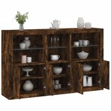  Komoda s LED svjetlima boja dimljenog hrasta 162x37x100 cm | shoptok.hr