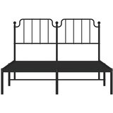  Metalni okvir za krevet s uzglavljem crni 150x200 cm | shoptok.hr
