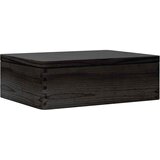  Drvena kutija s poklopcem crna 40x30x13 cm puno drvo bor | Eponuda.com