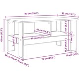  Klubska miza Umetni hrast 90 x 50 x 45 cm Konstruiran les, (5000120350) | Shoptok.si