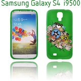  Gumijasti / gel etui Art za Samsung Galaxy S4 i9500 - Green Circles Cene