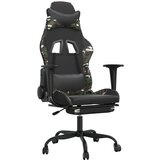 The Living Store Gaming stol z oporo za noge črno in kamuflažno umetno usnje - Gaming Stol, (21625001) | Shoptok.si