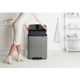 Brabantia Koš za odpadke s pedalom Bo, s plastičnim vložkom, 60 litrov - Mineral Concrete Grey | Shoptok.si