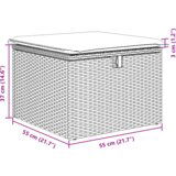 vidaXL 6-delna vrtna kavčna postava s blazinami bež poli ratan | Shoptok.si