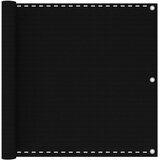 Balkonski zastor crni 90 x 500 cm HDPE | Shoptok.si
