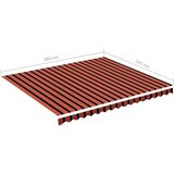 vidaXL Nadomestno blago za tendo oranžno in rjavo 4x3,5 m | Shoptok.si