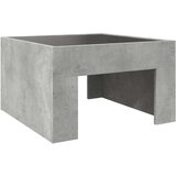 vidaXL Klubska mizica z neskončnimi LED betonsko siva 50x50x30 cm | Shoptok.si