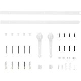 vidaXL klizna vrata s hardverom set bijela 86x198.5 cm čvrsta drvo bor | shoptok.hr