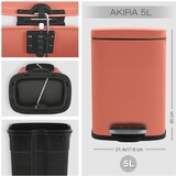 Spirella Jeklen koš za smeti s pedalom v barvi terakote 5 l Akira – | Shoptok.si