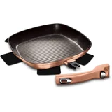 granitna ponev za žar 28cm s snemljivim ročajem berlinger haus metalic line rose gold BH-1950, (21237708)