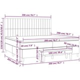  Krevet s oprugama i madracem svjetlosivi 200x200 cm baršunasti | shoptok.hr