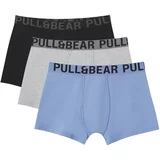 Pull&Bear Boksarice svetlo modra / siva / črna