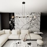  Visilica na sajli ROSSI 8xE14/10W/230V crna/prozirna | Eponuda.com